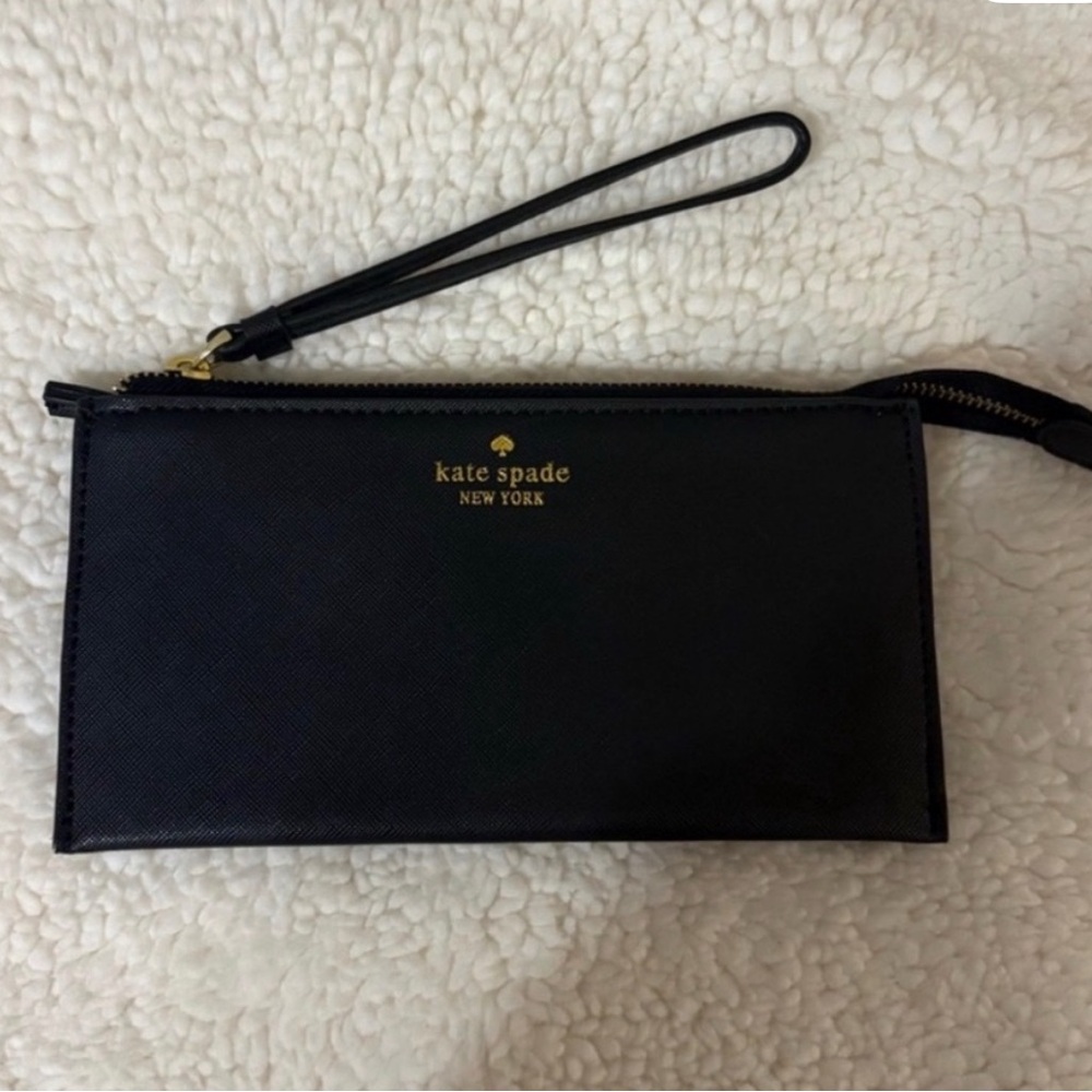 Kate Spade Black Clutch with Gold Accents- New w/ Tags